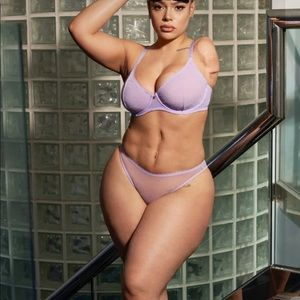 Savage X Fenty Mesh Crotchless High Leg Bikini